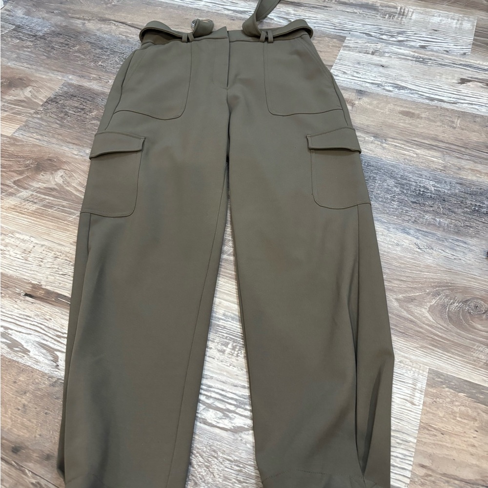Express Khaki Green Utility Trousers, Ankle Length, Sz 4